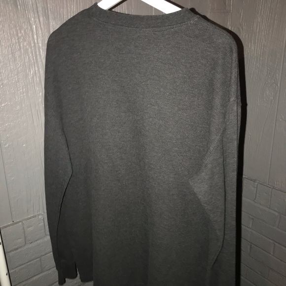 South Pole Gray Waffle Knit Long Sleeve Shirt - Picture 2 of 2